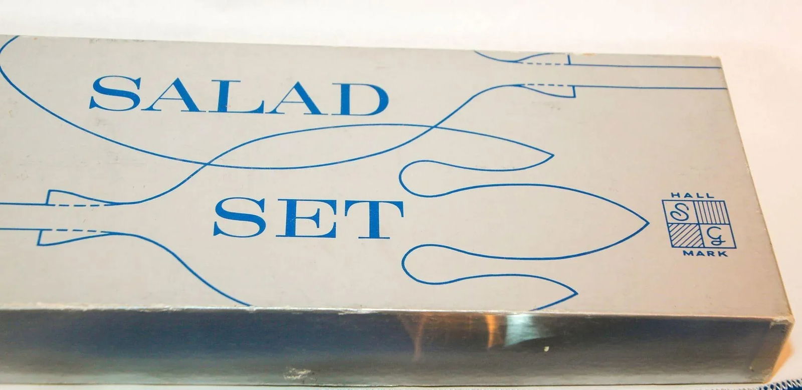 1950s Sg Hall Mark England Large Silver Plate Serving Spoon and Fork Set - 7