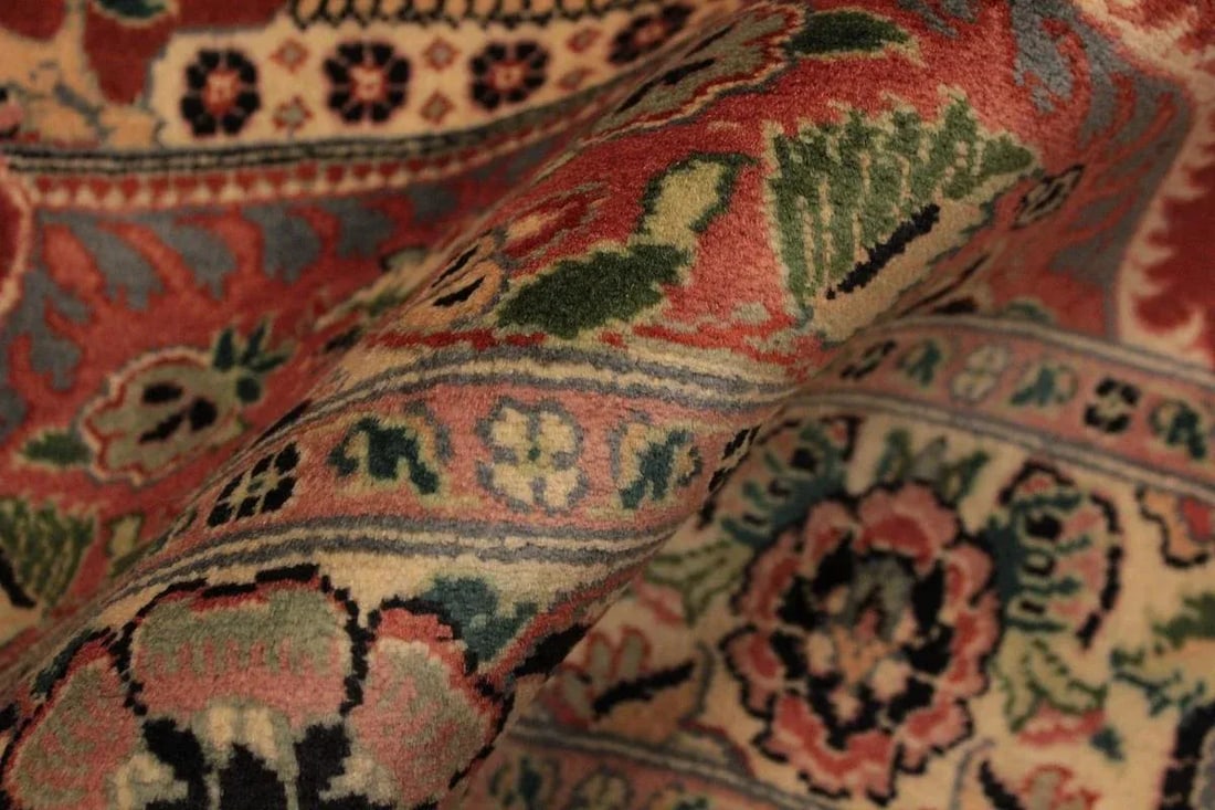 1980s Semi Antique Kashan Pak-Persian Candi Rust/Ivory Wool Rug - 3'1" X 5'1" - 2