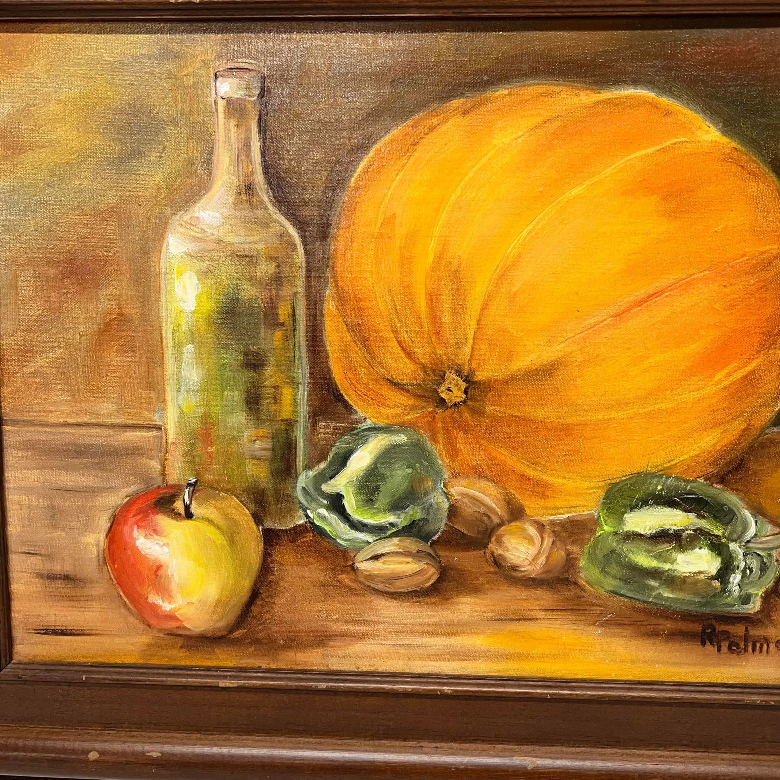 Vintage Original Art Oil on Board Still Life Signed by Artist - 2
