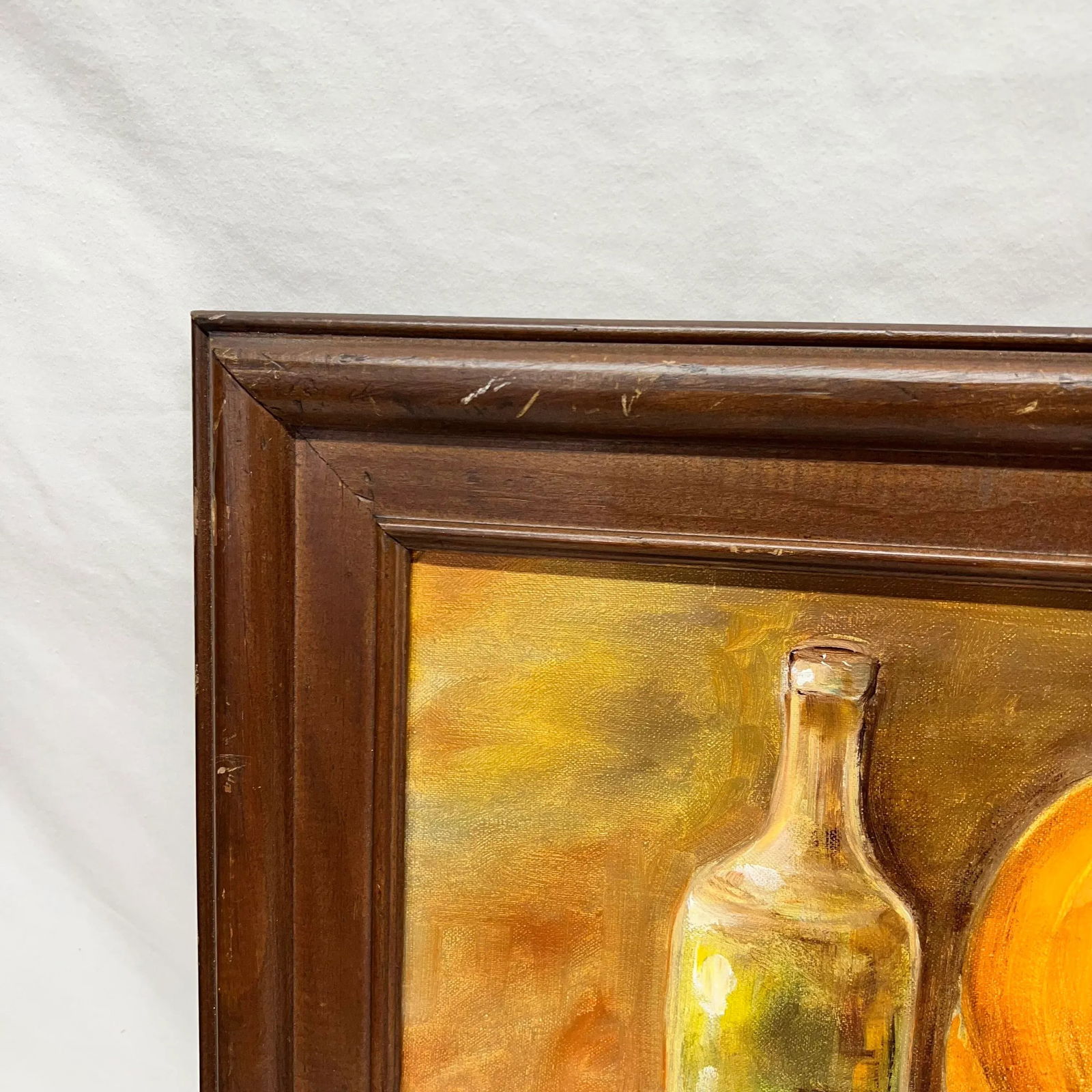 Vintage Original Art Oil on Board Still Life Signed by Artist - 3