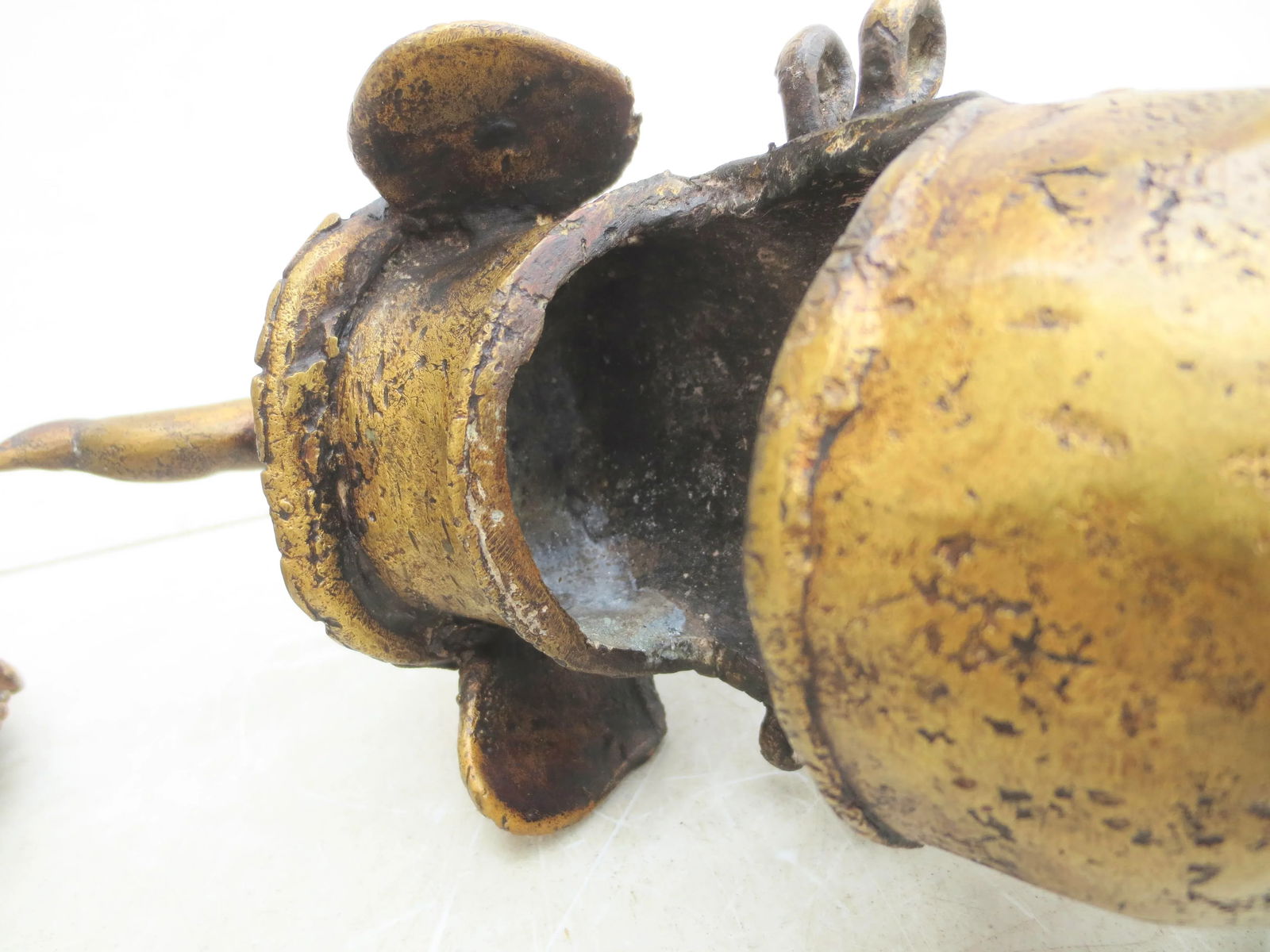 Tribal Dhokra South Indian Sculpture Vishnu on Elephant Shrine - 8