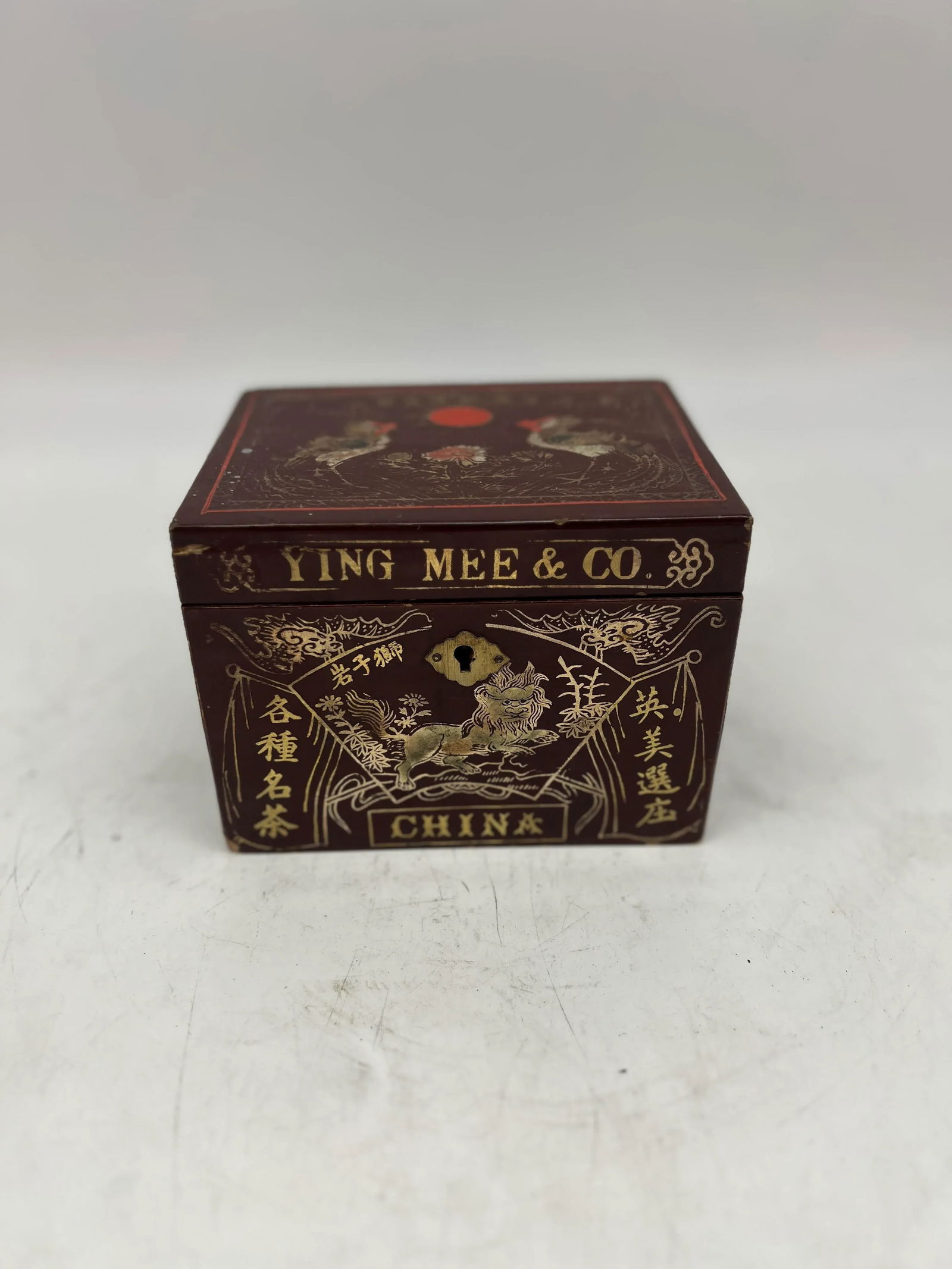 Ying Mee & Co., Antique Chinese Lacquer Tea Caddy or Box - 2