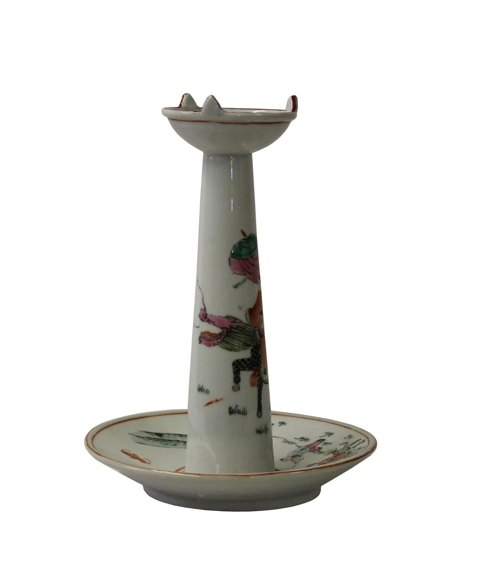 Chinese Ancient Style Porcelain Celebration Scholar Promoted Drawing Oil Lamp - 3