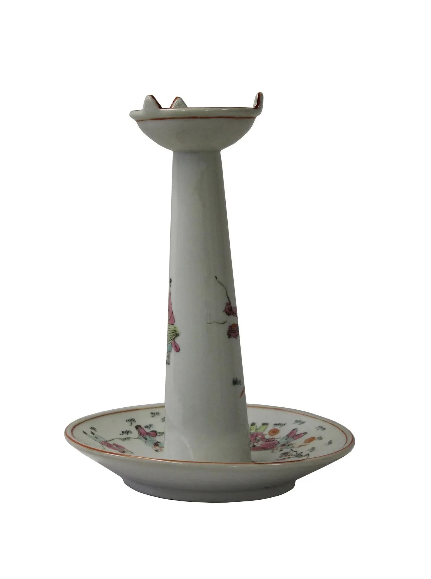 Chinese Ancient Style Porcelain Celebration Scholar Promoted Drawing Oil Lamp - 4