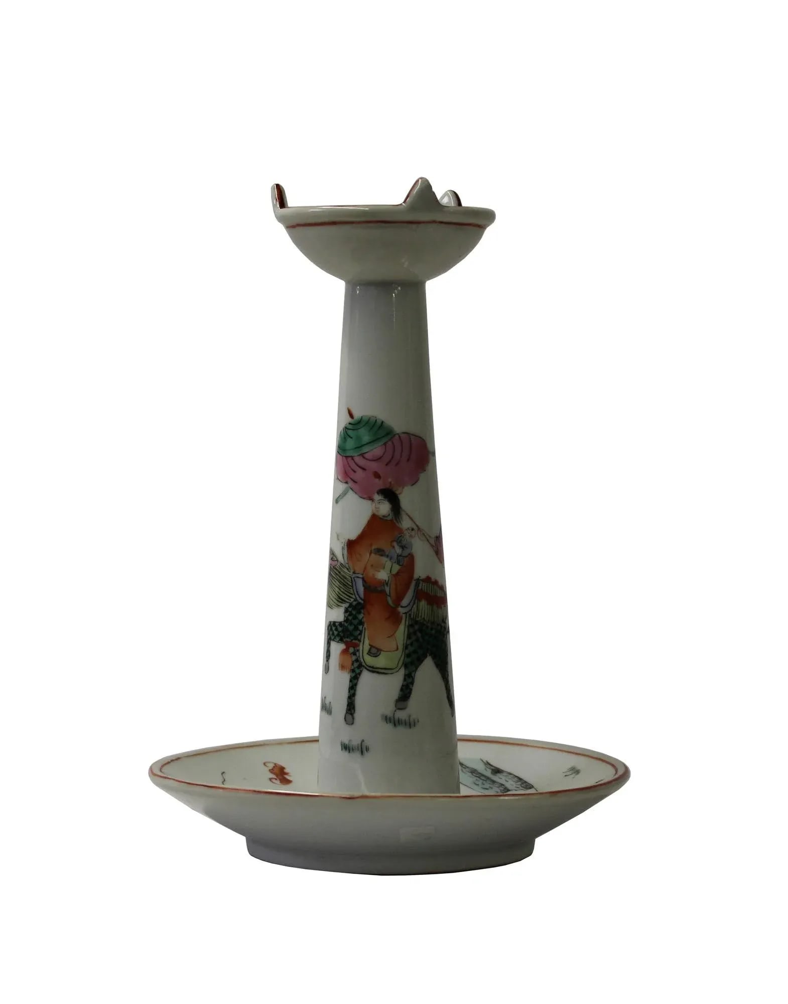 Chinese Ancient Style Porcelain Celebration Scholar Promoted Drawing Oil Lamp - 7