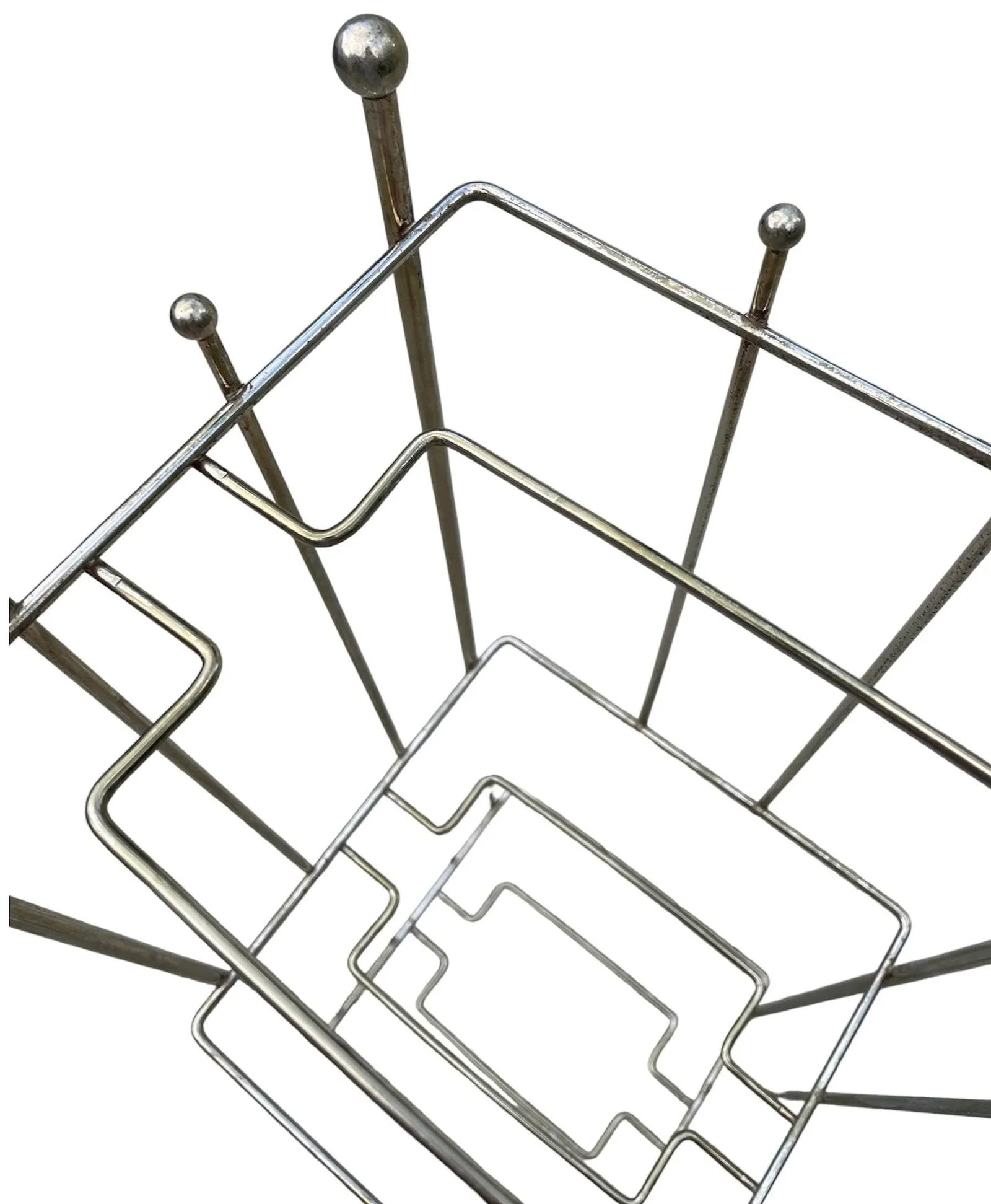 Vintage 1960s Silver-Metallic Stand - 2