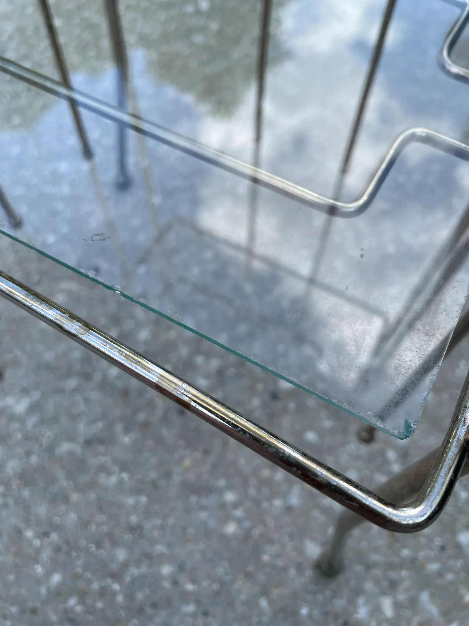 Vintage 1960s Silver-Metallic Stand - 6