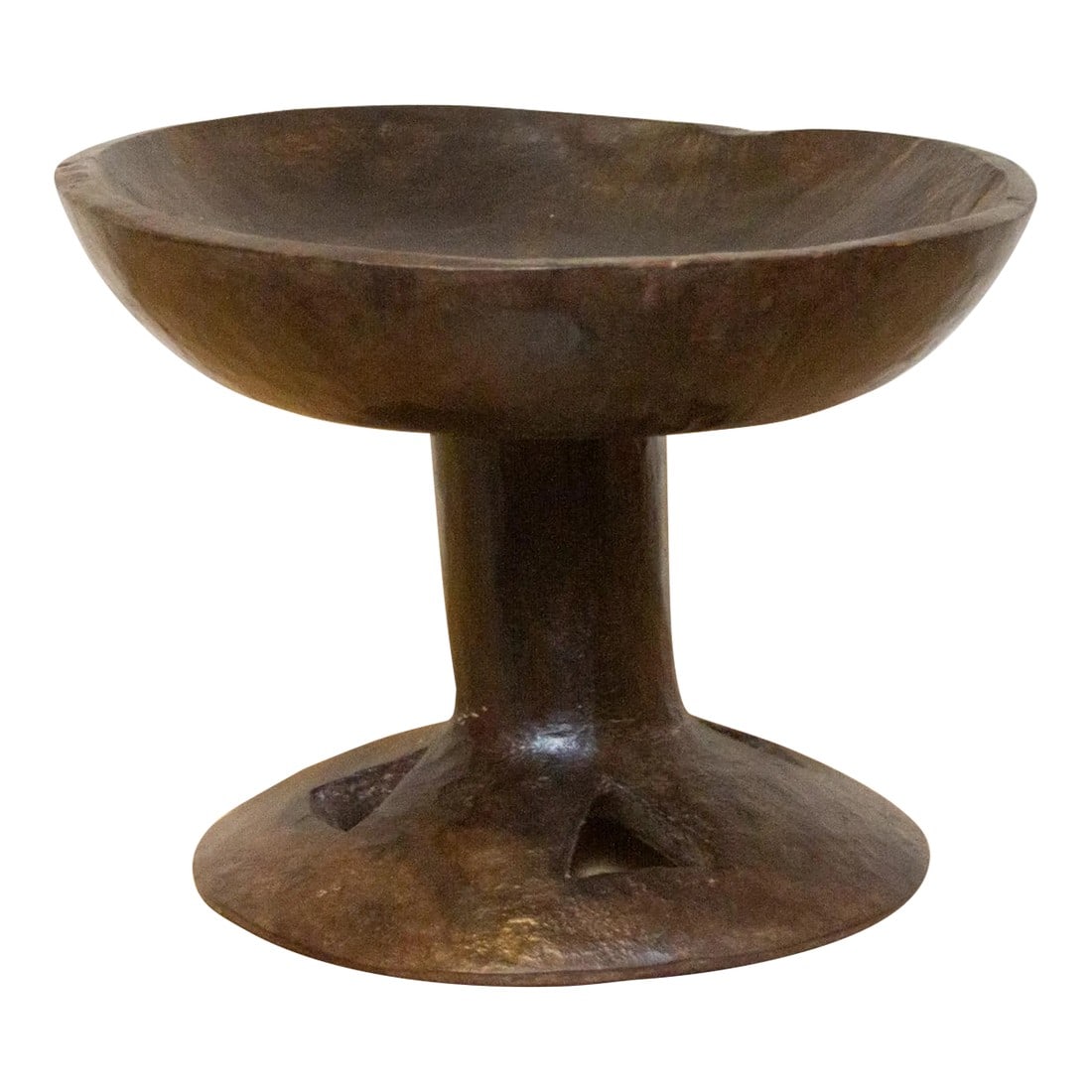 Rustic Antique Naga Low Table: A vintage tribal Naga small side table, hailing from the enchanting tribal region of Nagaland in North Eastern India, bordering Myanmar. This stylish small end table carries a rich history, originally