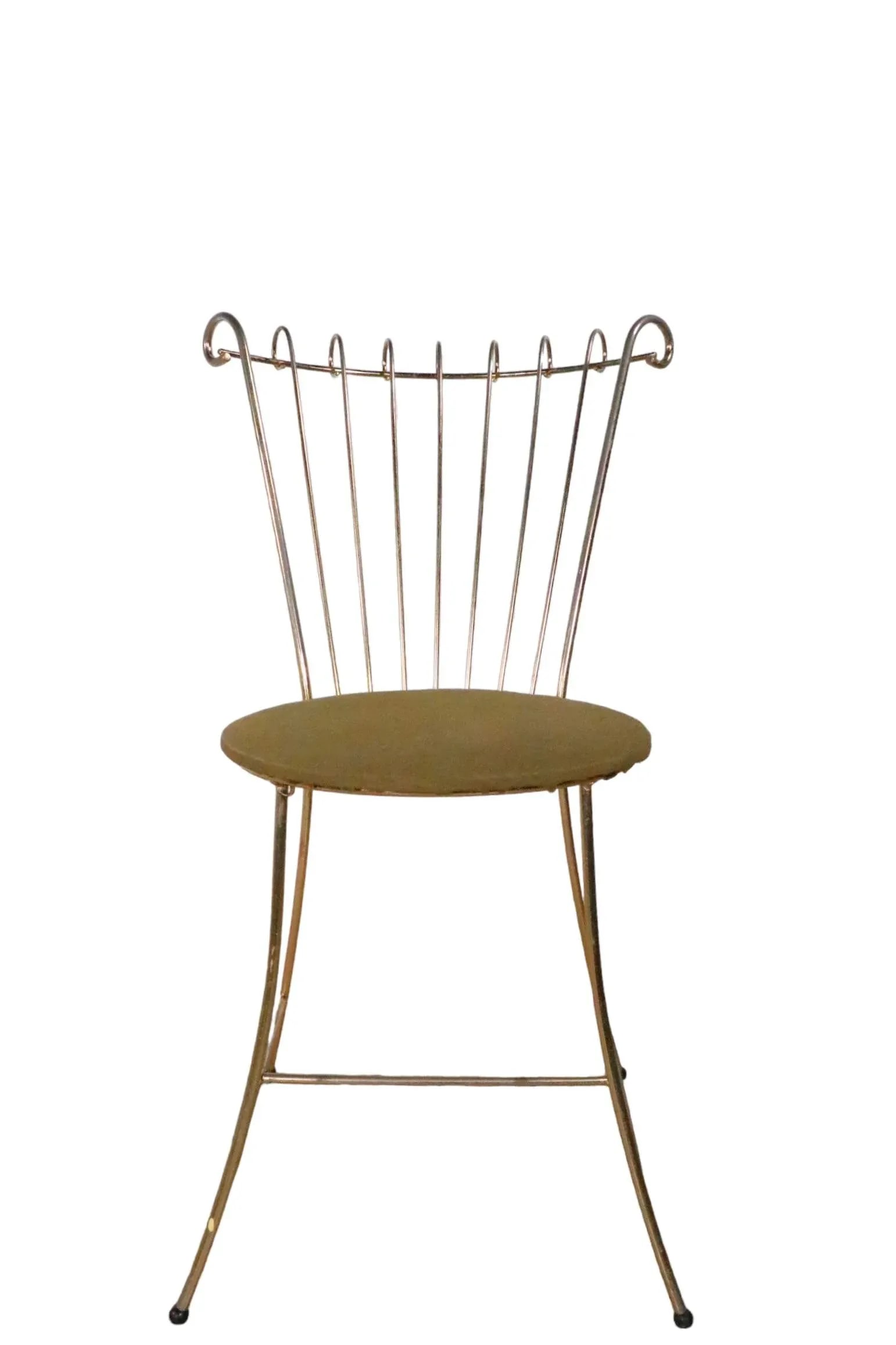 Glamorous Hollywood Boudoir Side Chair With Dramatic Rolled Back C 1950/1960's - 2