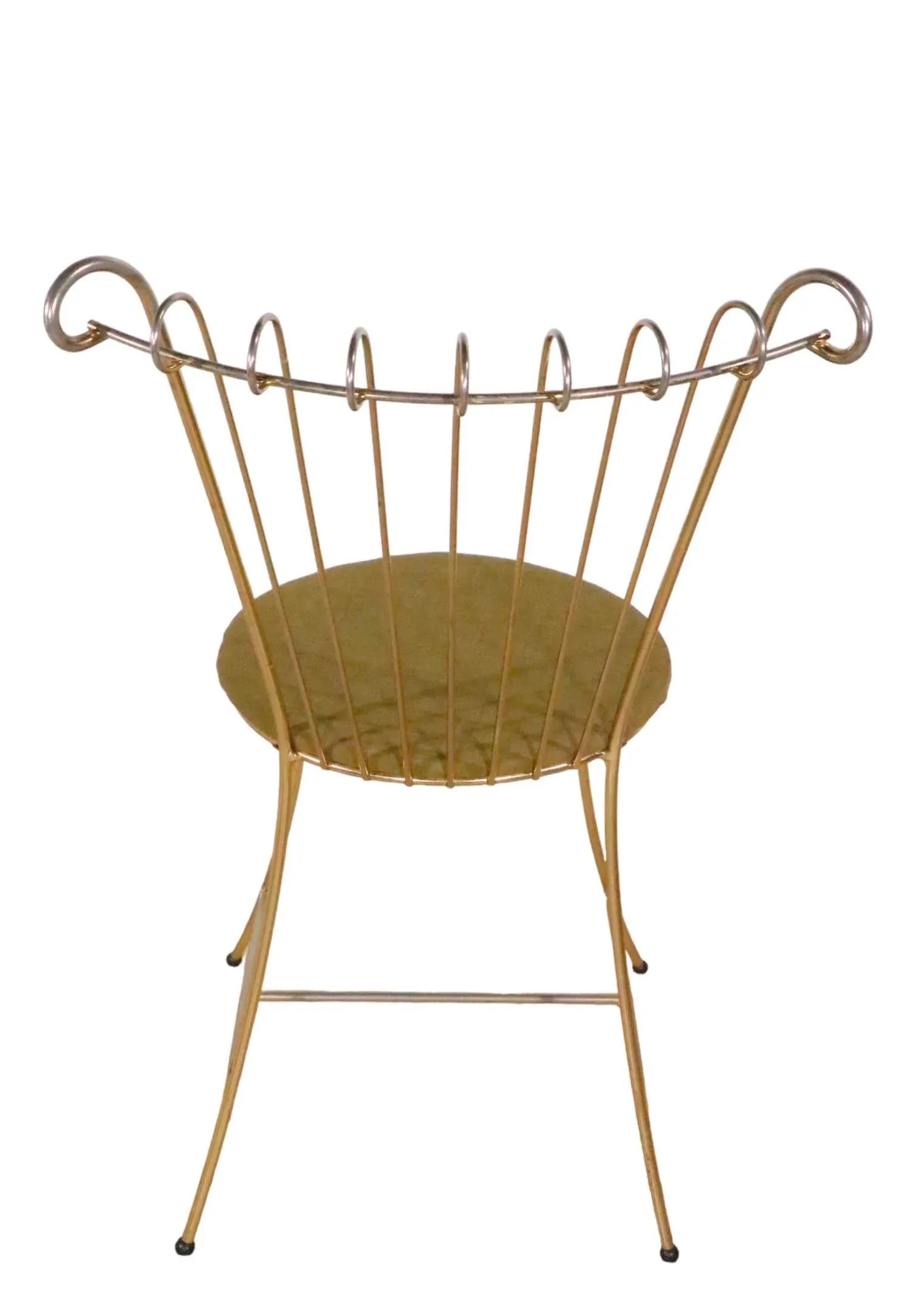 Glamorous Hollywood Boudoir Side Chair With Dramatic Rolled Back C 1950/1960's - 4