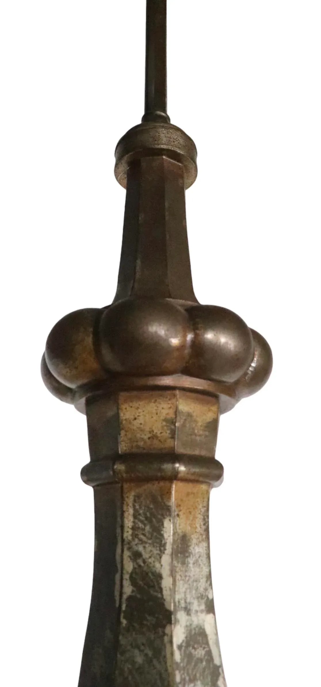 Oversize Decorative Tin Table Lamp Att. To the Marbo Lamp Company 1950/1970's - 8