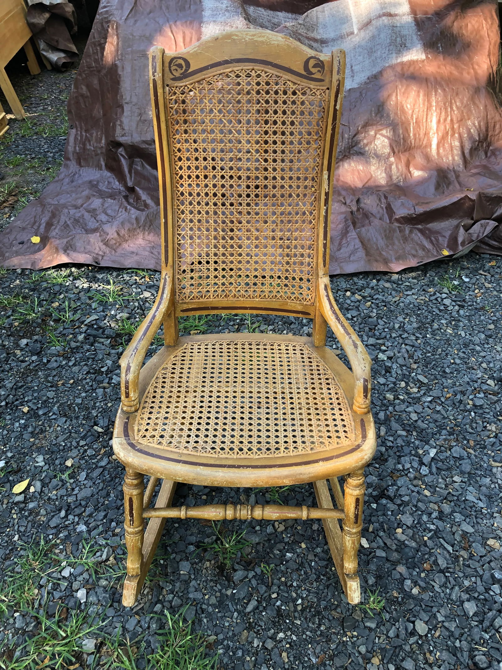 Vintage Amish Made Country Rocking Chair - 7