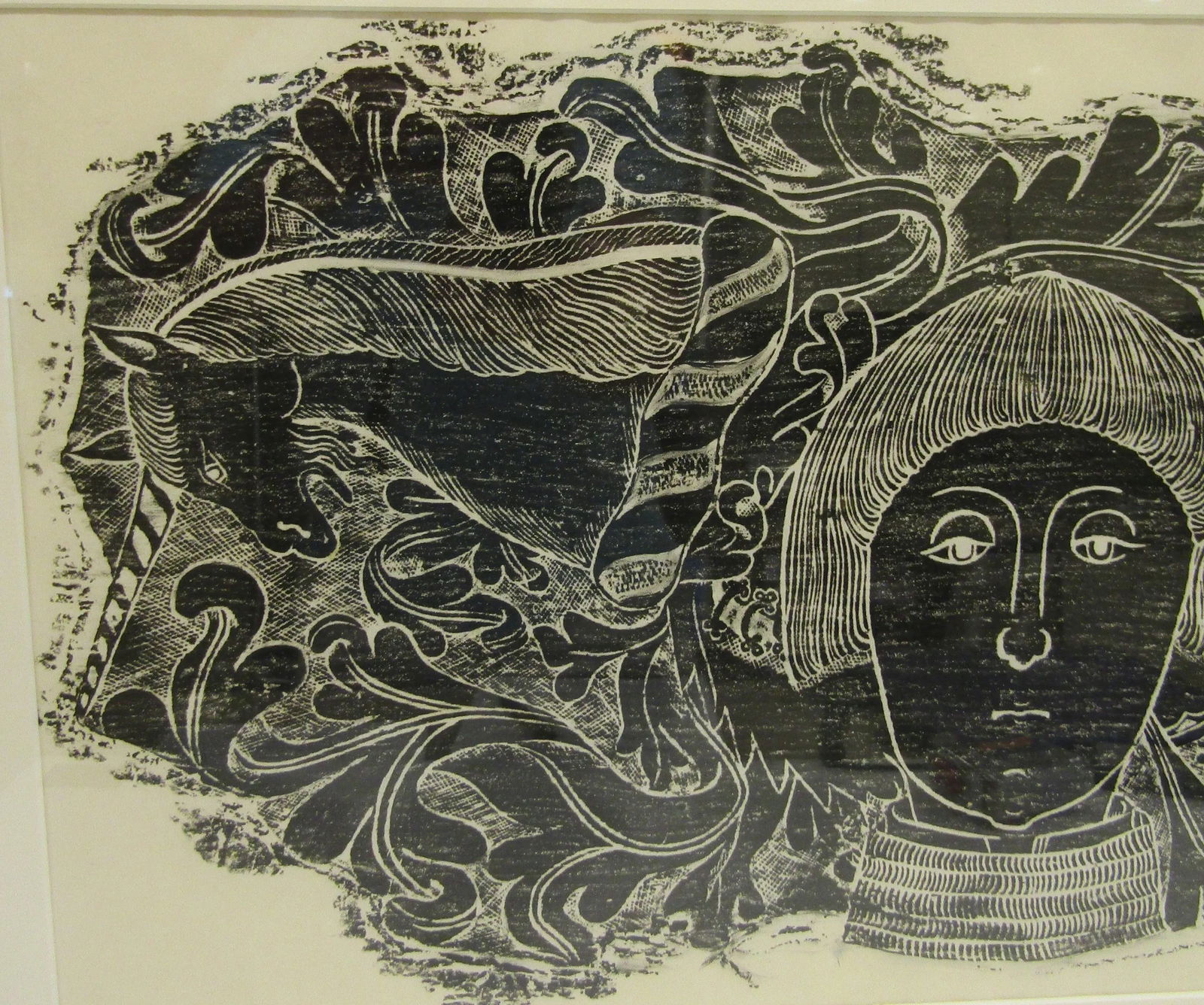 Framed 1967 Ashford St Mary the Virgin Church Brass Rubbing County Kent England - 3