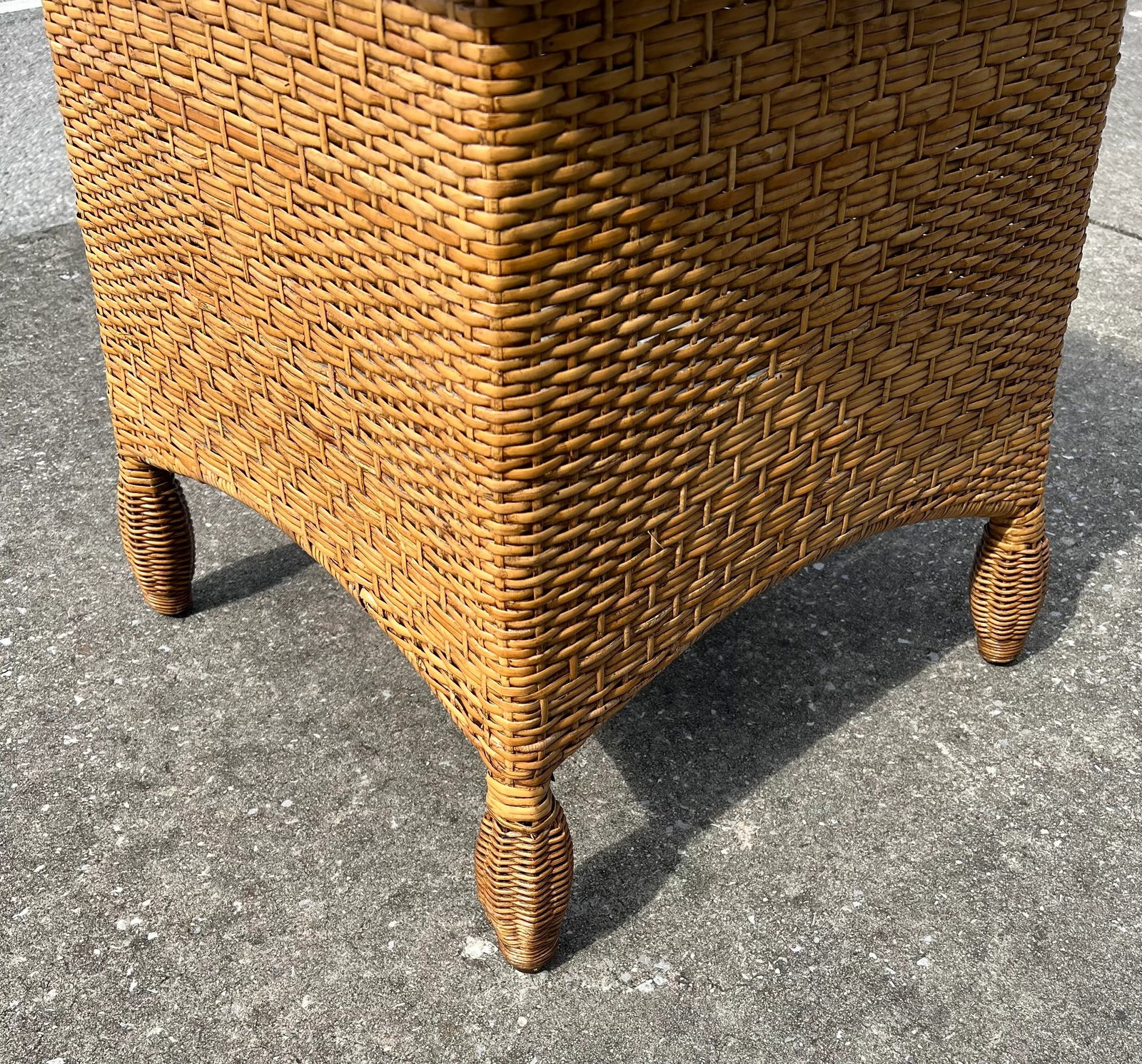 1980s Boho Chic Rattan Table - 3