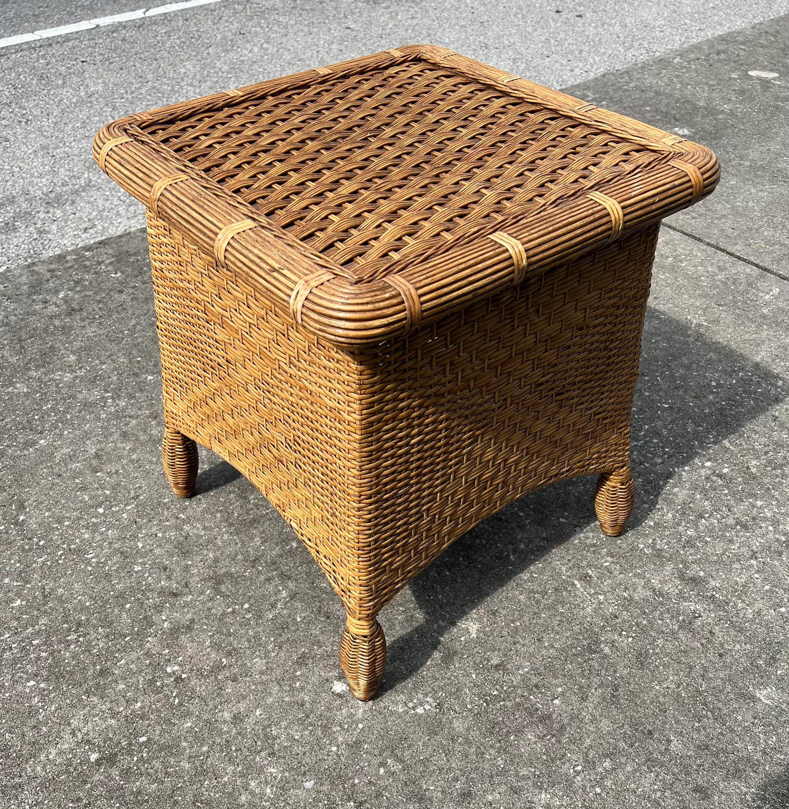 1980s Boho Chic Rattan Table - 5