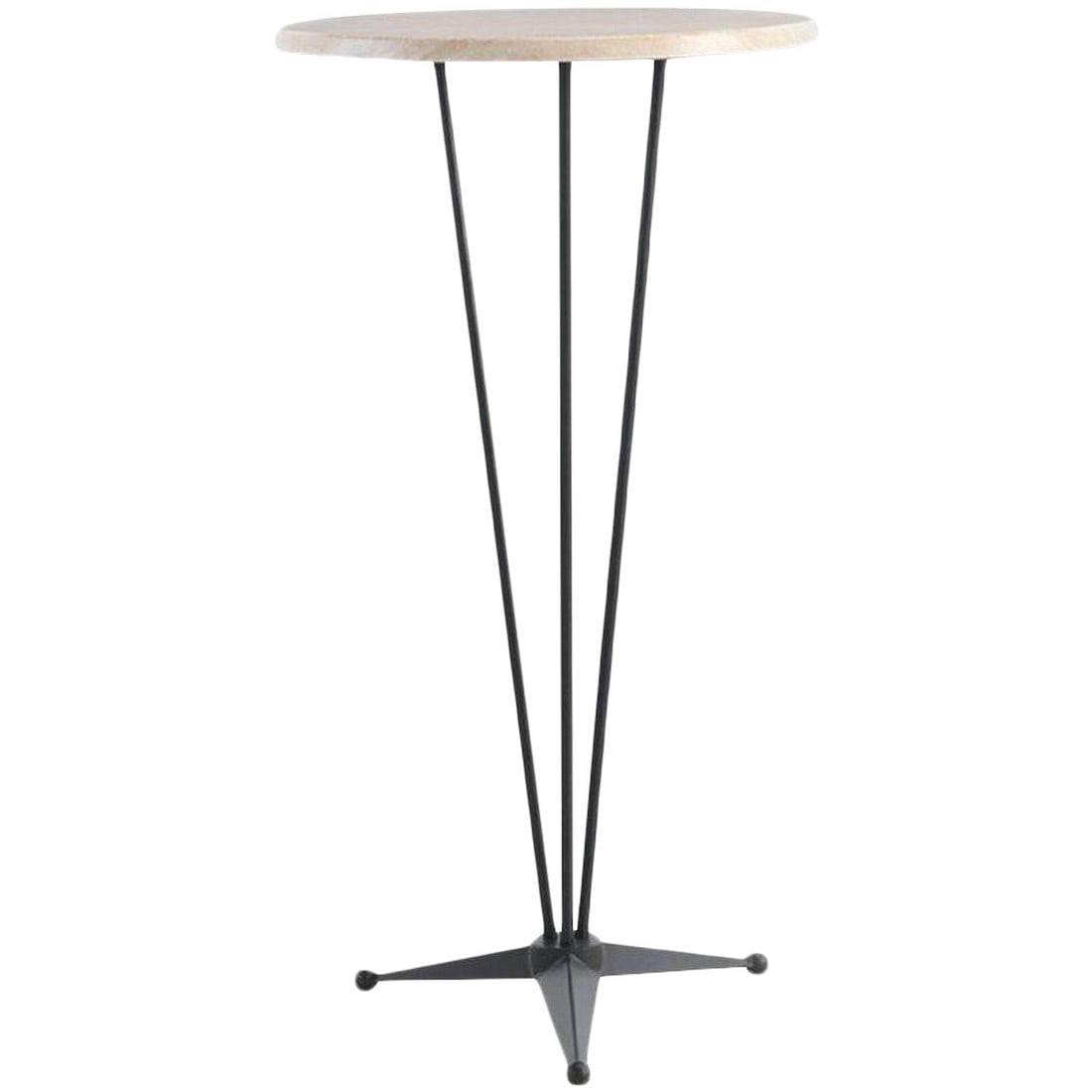 Round High Top Table With Steel Base and Werzalit Top, Cocktail Table (1 of 4)