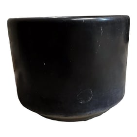 1960s Black Ceramic Planter Gainey Architectural Modern Pottery Calif