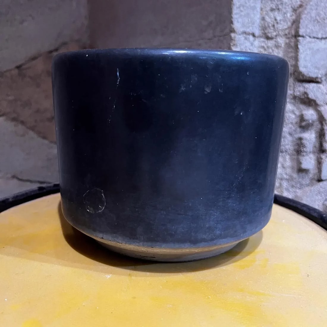 1960s Black Ceramic Planter Gainey Architectural Modern Pottery Calif - 2