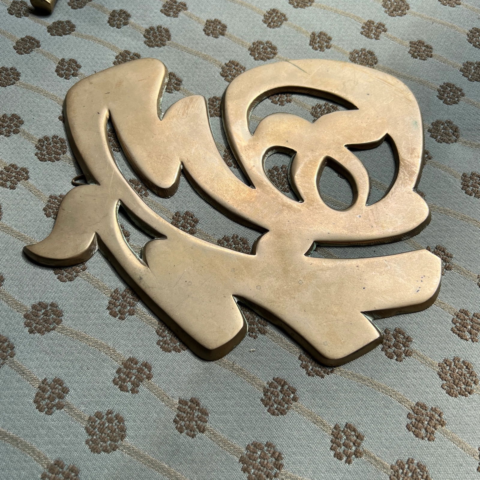 1970s Brass Asian Symbol - 2