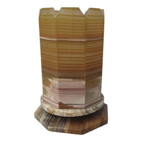 Vintage Art Deco Banded Onyx Lantern