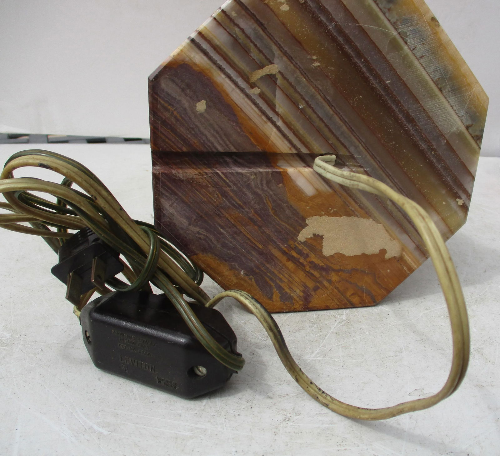 Vintage Art Deco Banded Onyx Lantern - 6