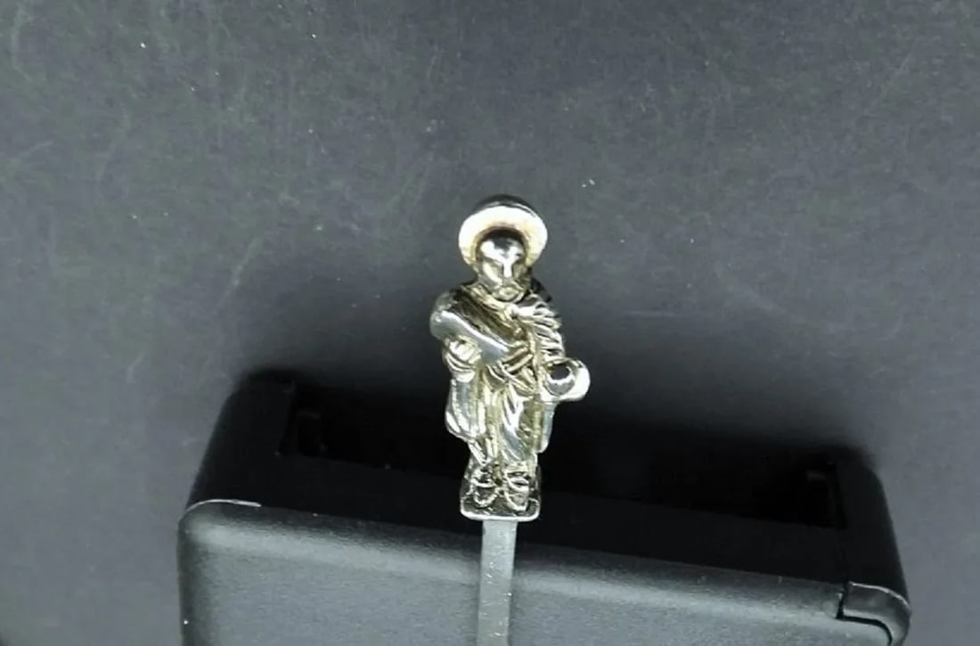 Antique Sterling Silver Apostle St John Serving Spoon J Aldwinckle & Thomas Slader, 1893 - 3