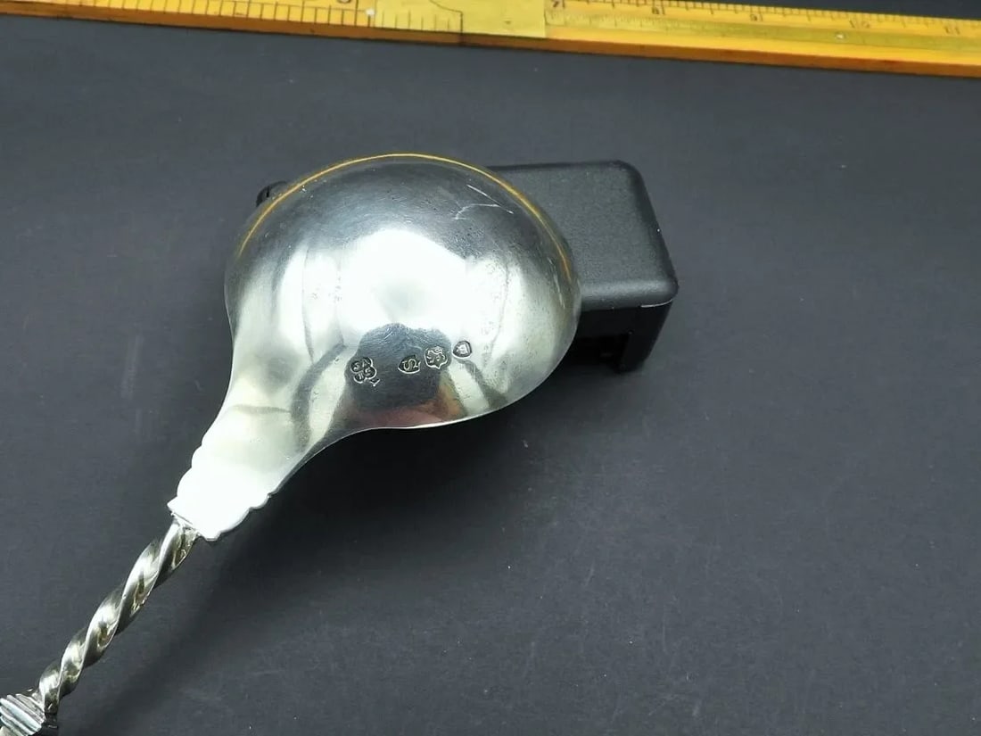 Antique Sterling Silver Apostle St John Serving Spoon J Aldwinckle & Thomas Slader, 1893 - 6