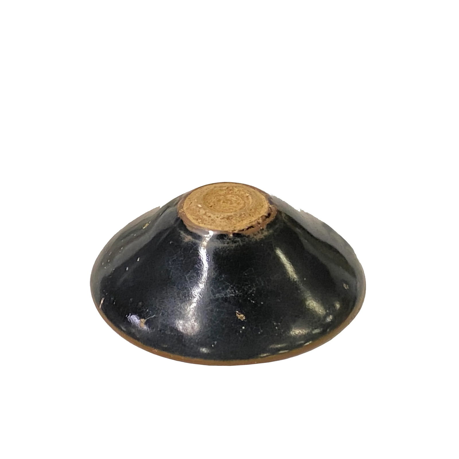 Chinese Brown Black Glaze Drip Drop Pattern Ceramic Bowl Cup Display - 2