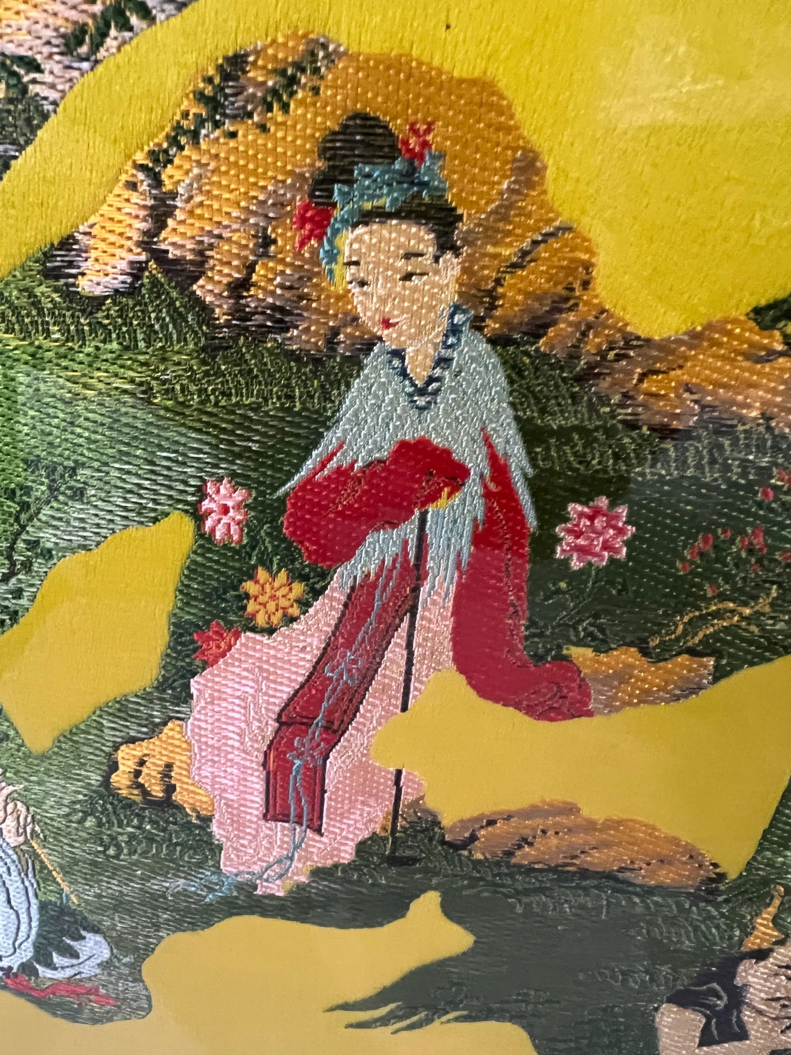Vintage Asian Embroidery Art of the Eight Immortals Celebrating Longevity - 10