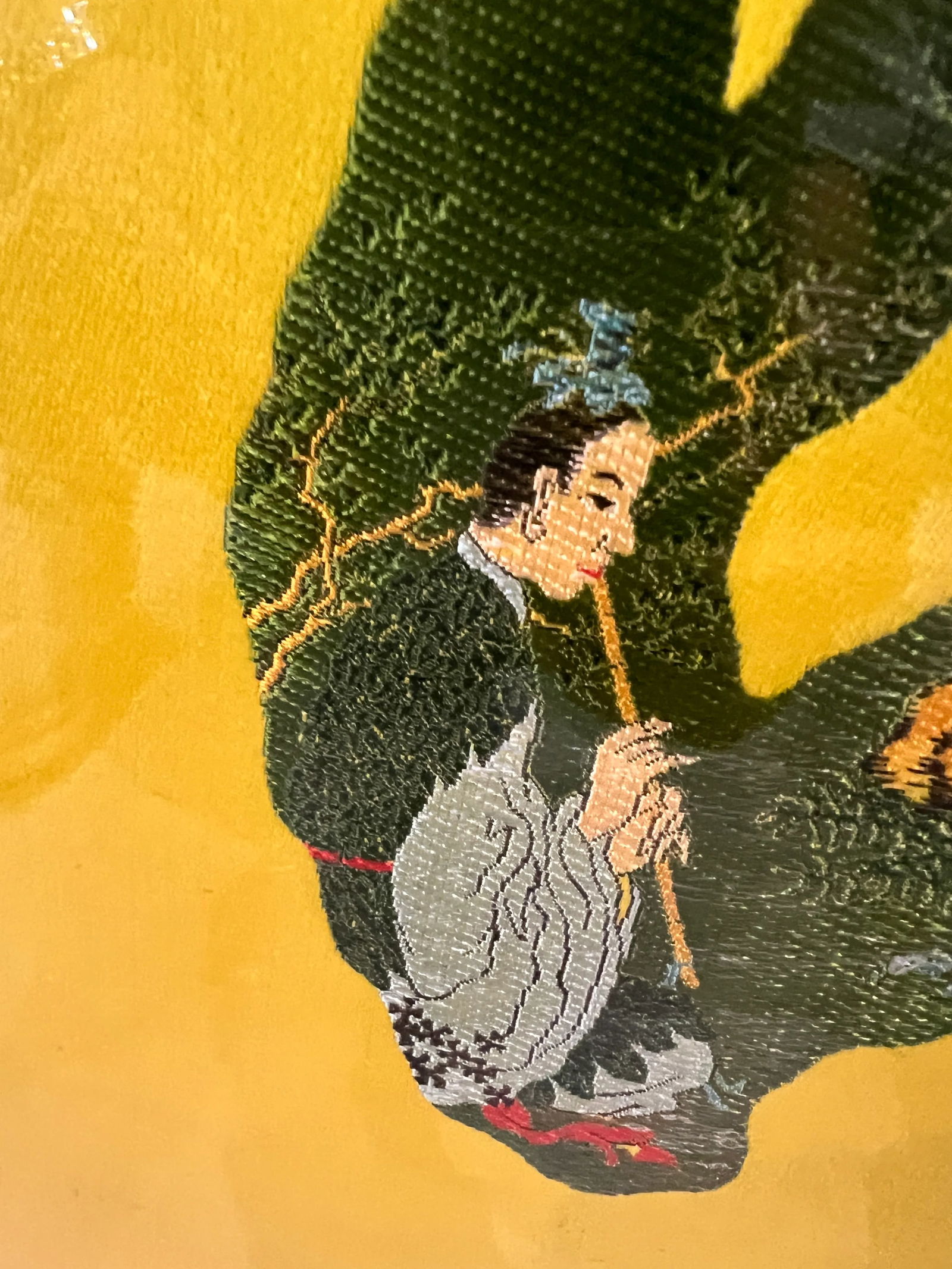 Vintage Asian Embroidery Art of the Eight Immortals Celebrating Longevity - 2