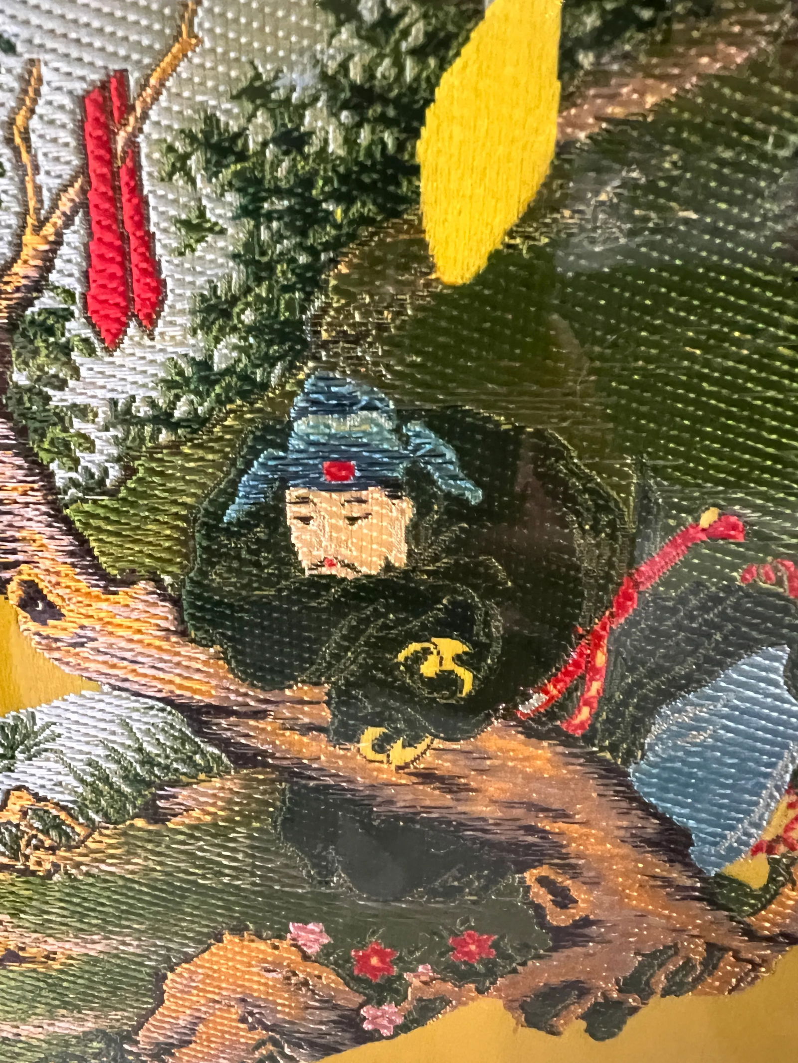 Vintage Asian Embroidery Art of the Eight Immortals Celebrating Longevity - 4