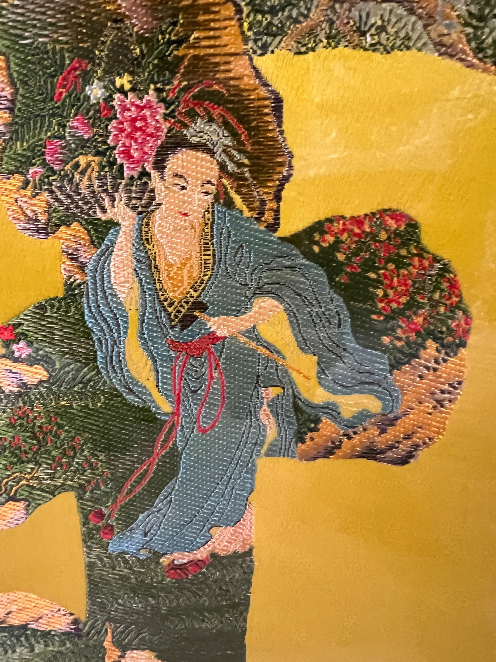 Vintage Asian Embroidery Art of the Eight Immortals Celebrating Longevity - 5