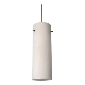 Mid-Century Modern Frosted Glass Cylinder Pendant