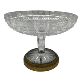 Antique French Cut Glass & Bronze Ormolu Mounted Compote