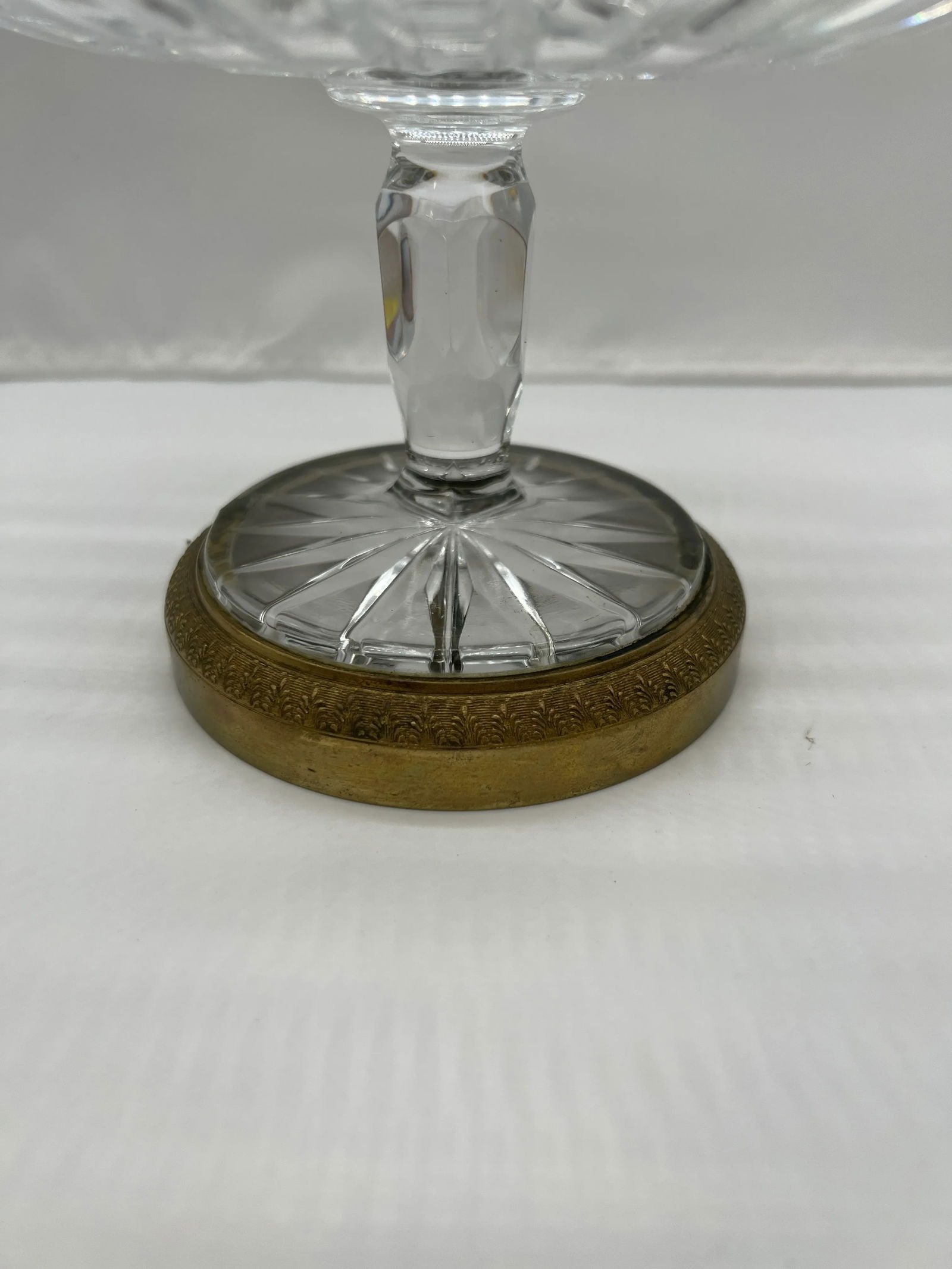 Antique French Cut Glass & Bronze Ormolu Mounted Compote - 2