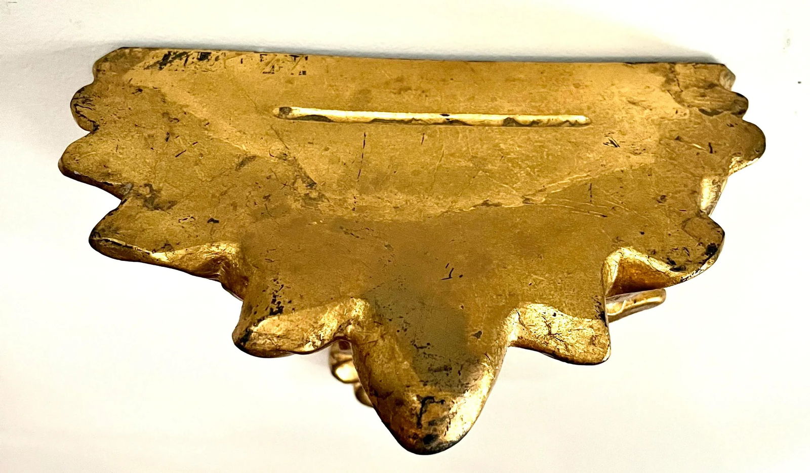 Late 20th Century Acanthus Leaf Gold Gilt Wall Bracket / Plate Shelf - 9