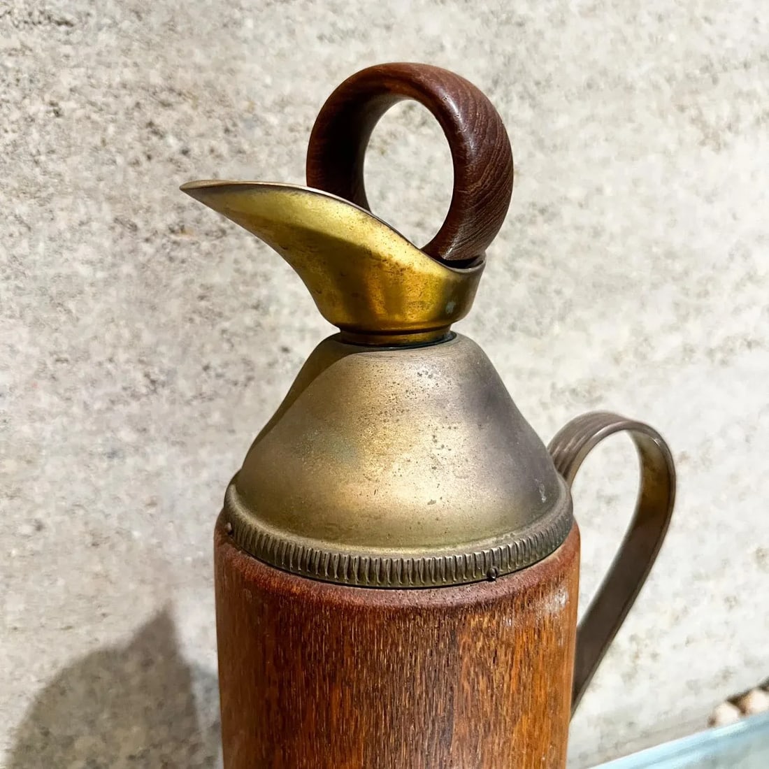 1950s Aldo Tura Carafe Pitcher Teakwood and Brass Italy - 5