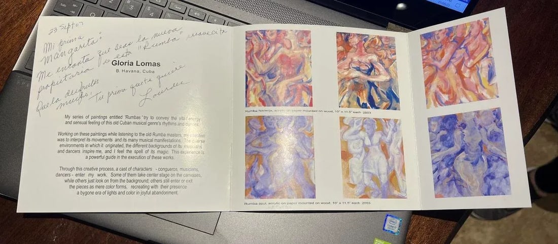 Mounted Acrylic on Canvas, Las Rumbas en Plata, Gloria Lamas, Original Art - 4