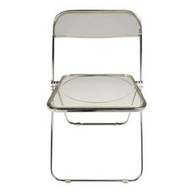 Italian Modern 'Plia' Folding Chair in Lucite and Chrome by Giancarlo Piretti for Anonima Castelli,
