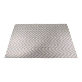 Geometric Flat Weave Dhurrie Carpet by the Rug Company in Gray and Ivory