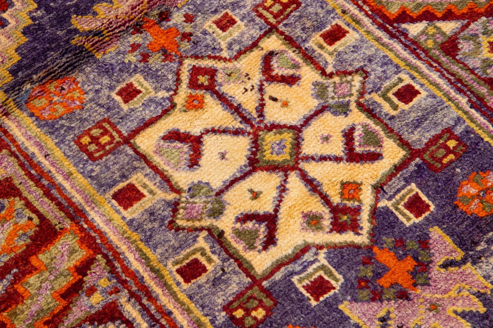 1960s Orange Heriz Wool Runner Handmade With Allover Design - 6