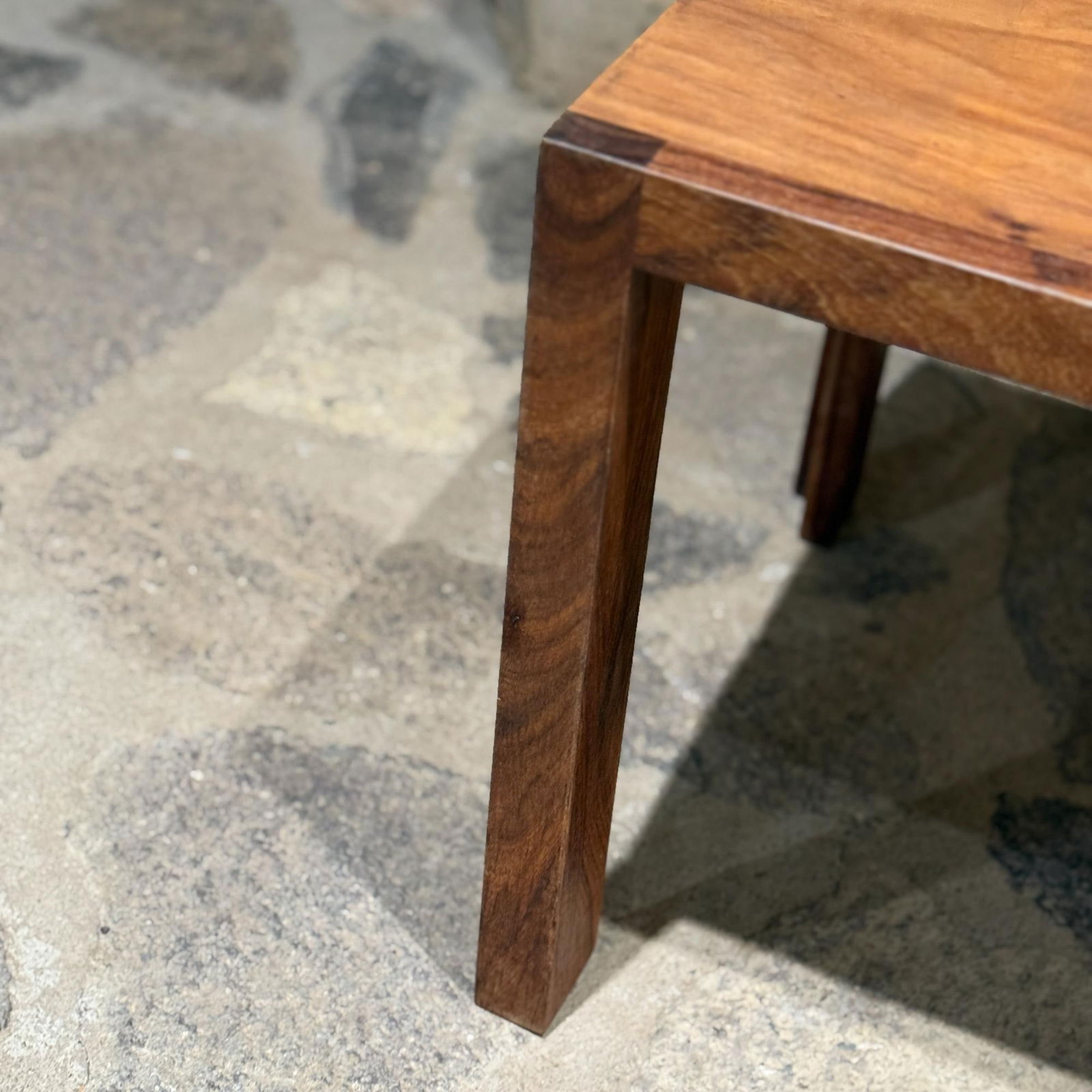 Mid-Century Modern Studio Side Table Solid Rosewood & Mahogany - 10