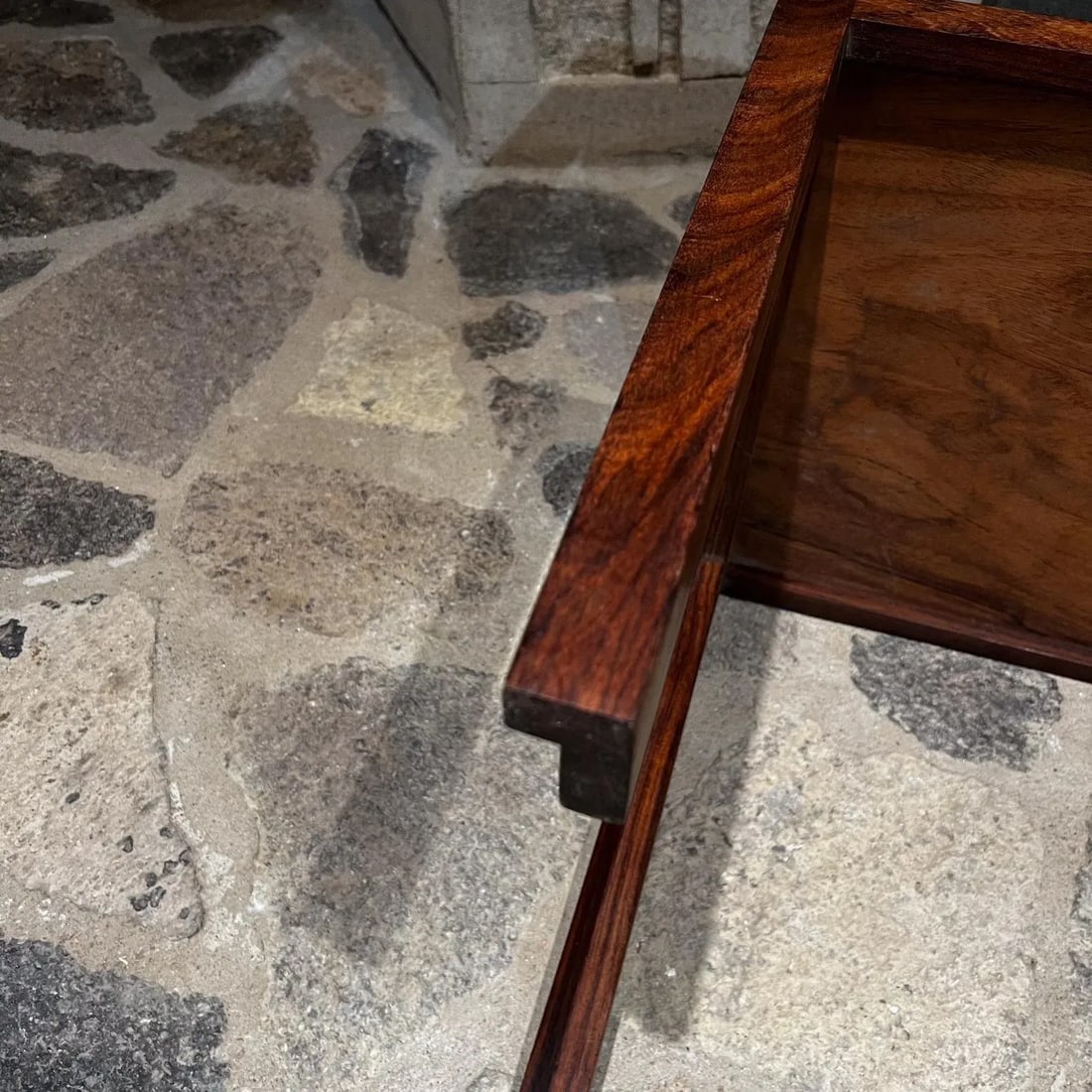 Mid-Century Modern Studio Side Table Solid Rosewood & Mahogany - 8