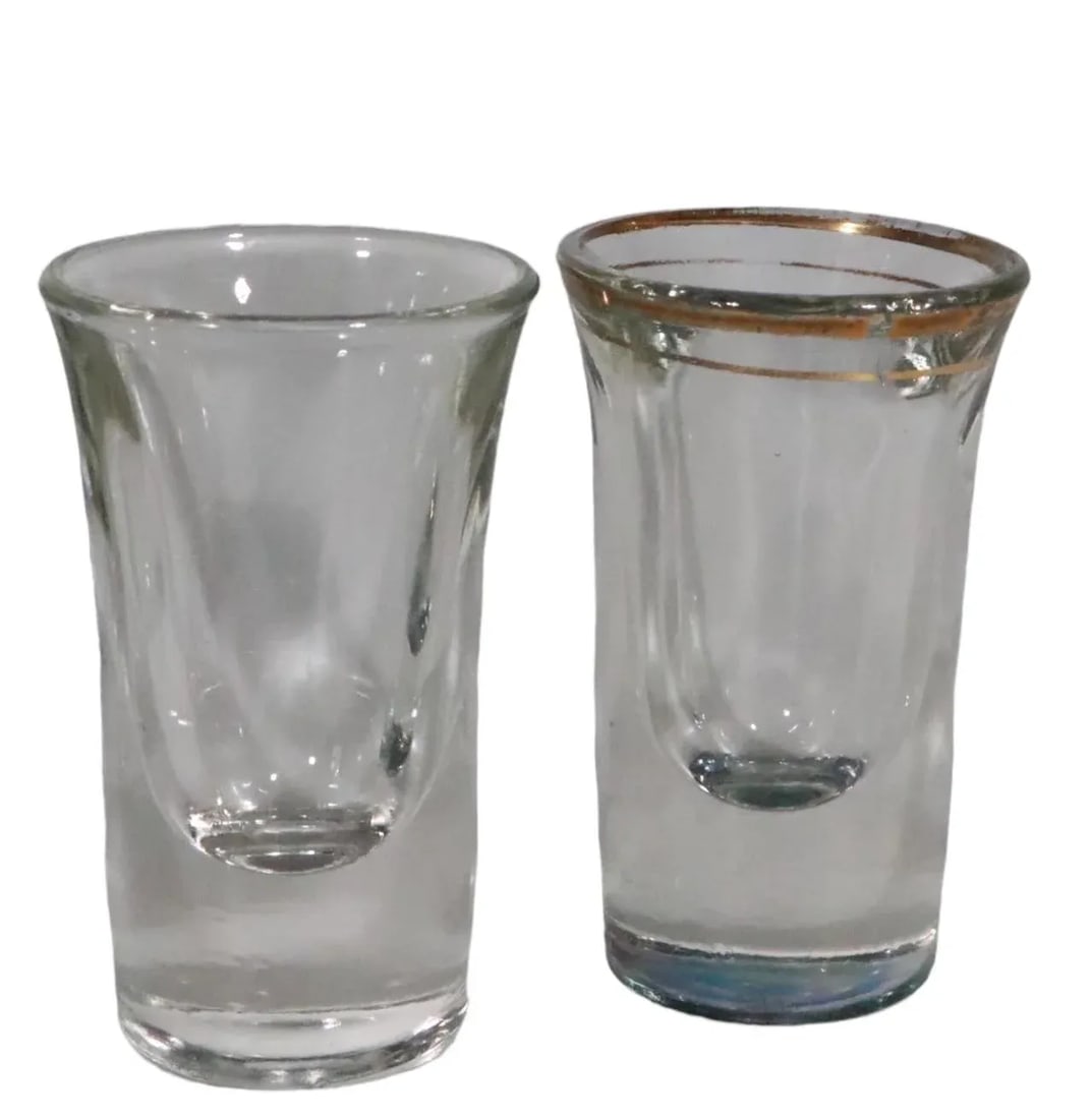 Art Deco Machine Age Shot Glass Drink Caddy Set - 8