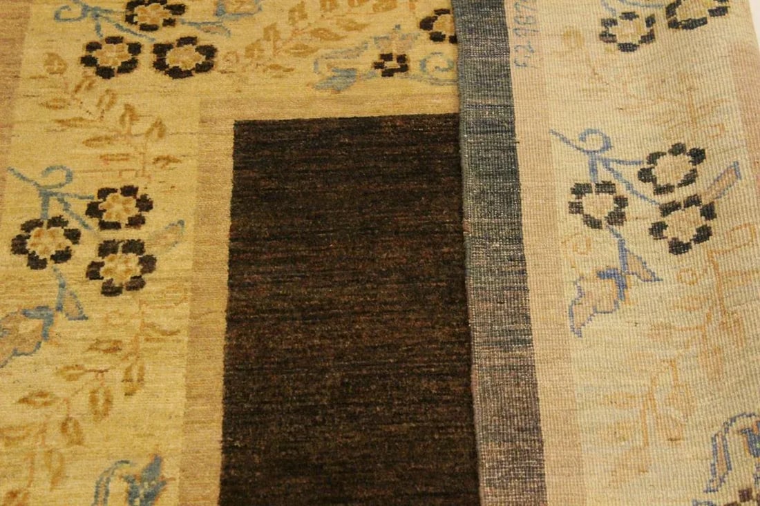 1990s Bohemian Gabbeh Brown/Tan Wool Area Rug -3'10 X 5'10 - 7