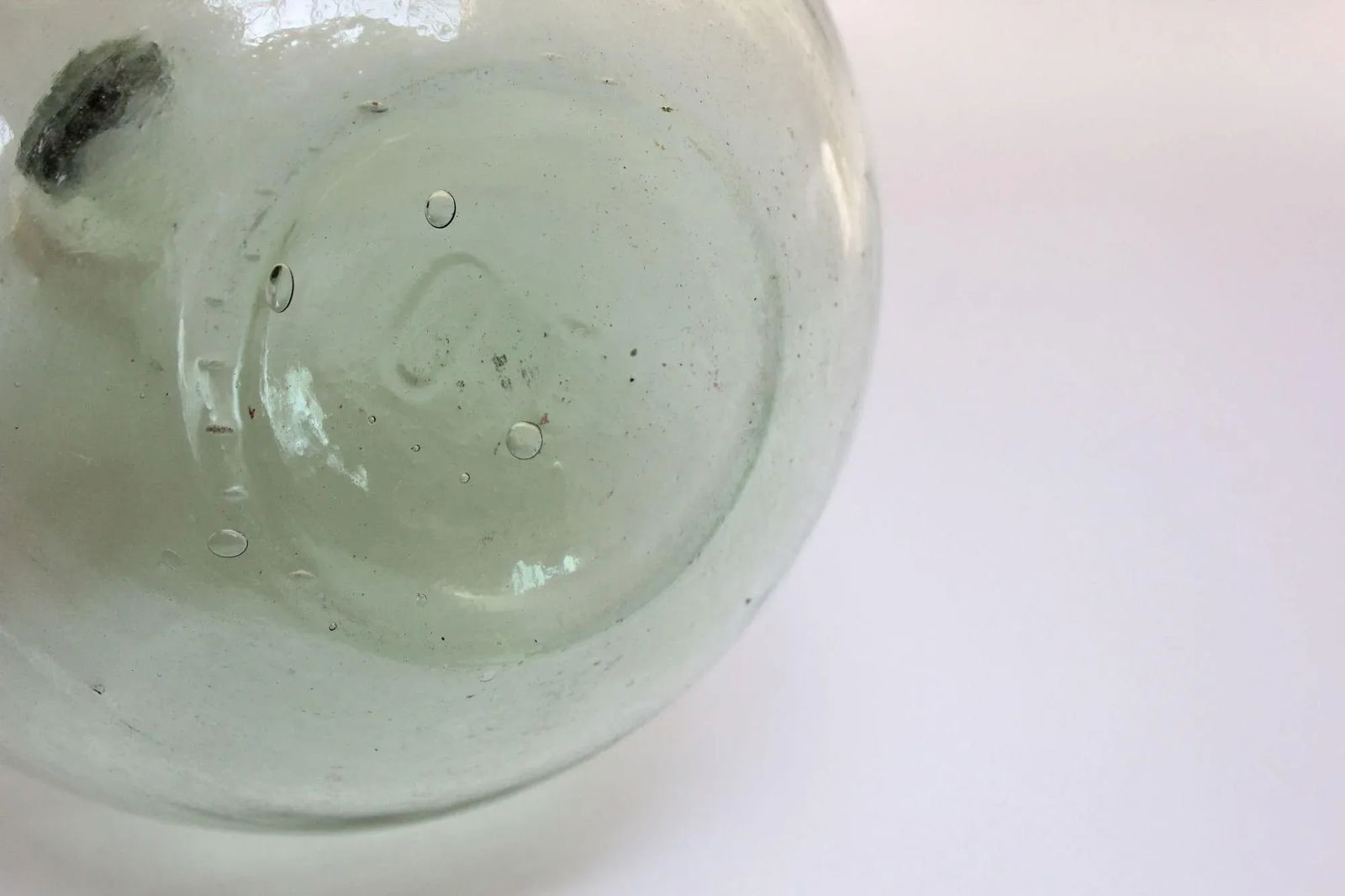 Vintage Bulbous-Form Light Green Demijohn With Cork Stopper - 12