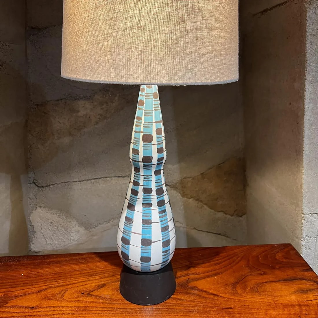 1970s Ceramic Table Lamp Style Marcello Fantoni Italy - 2