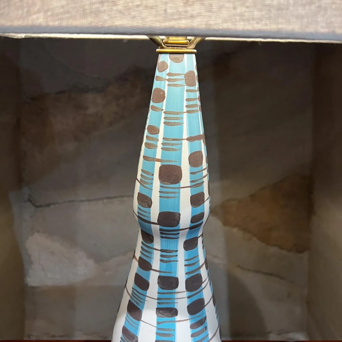 1970s Ceramic Table Lamp Style Marcello Fantoni Italy - 4