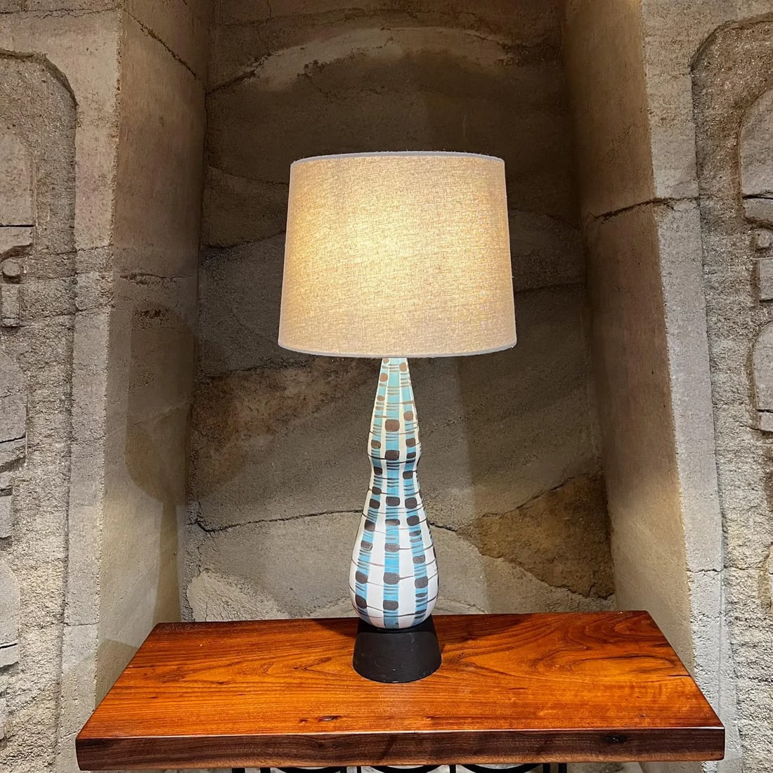 1970s Ceramic Table Lamp Style Marcello Fantoni Italy - 7