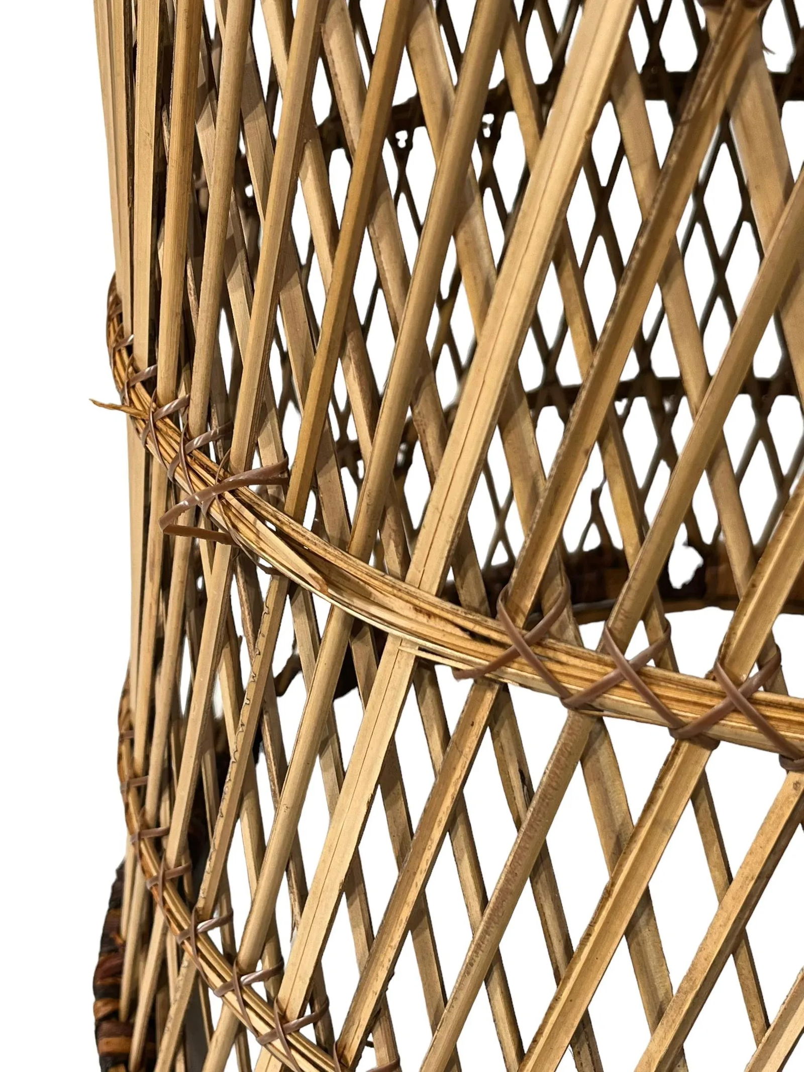 Boho Chic Bohemian Emmanuelle Style Woven Wicker Side Chair C 1970's - 8